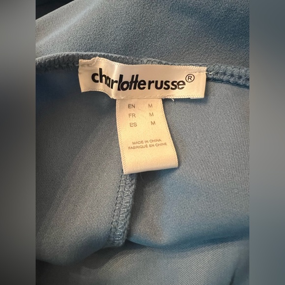 Charlotte Russe Blue Halter Dress Size M - Picture 10 of 11